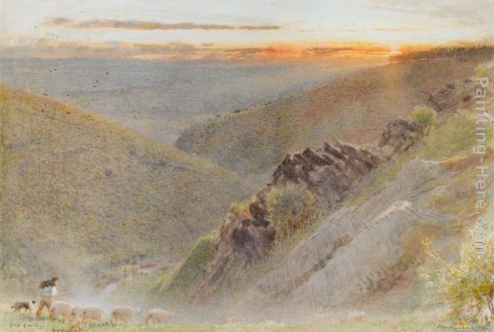 Albert Goodwin Dartmoor, Gorge of The Teign